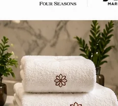 Fresh folded towels prepared for a hospitality space
